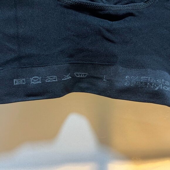 Seamless Scoop Neck Wireless Stretch Comfort Bra Top Black Lounge Wear - Picture 6 of 7